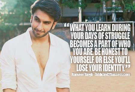 Ranveer Singh Inspirational Bollywood Picture Quote