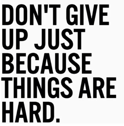 dont just give up picture quote