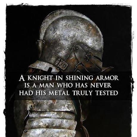 knight shiny armor picture quote