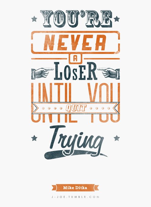 Motivation Quit Typography Picture Quote