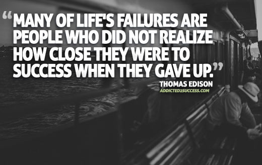 Thomas Edison Don't Give Up Inspiration Picture Quote