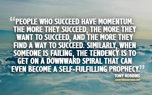 Tony Robbins Picture Quote Momentum Success