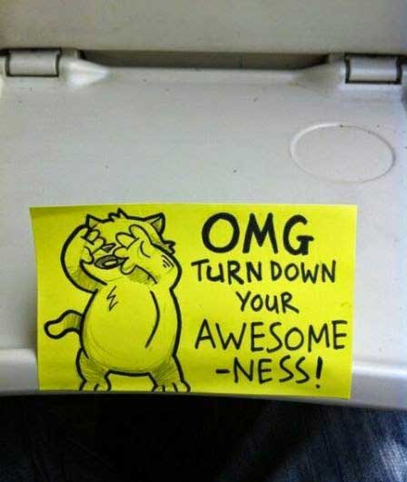 Peppy the Cat Awesome Inspirational Motivational Post It Note