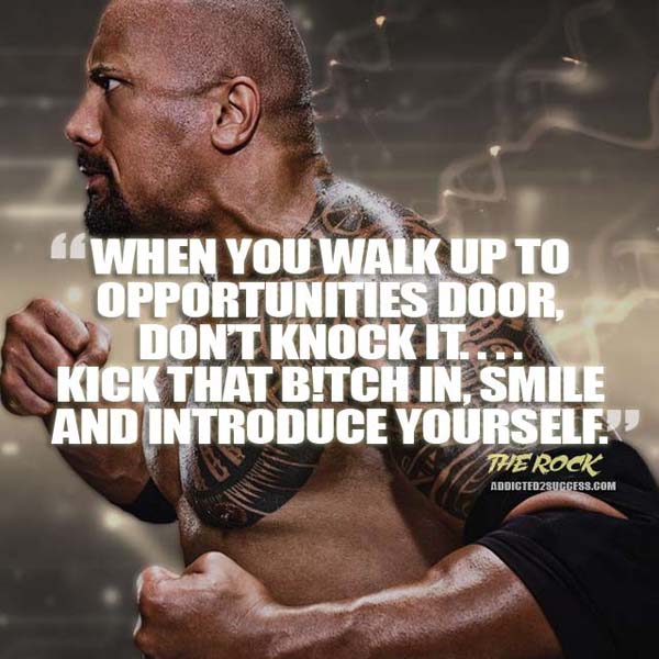 Dwayne Johnson Kick In The Door WWE Quote
