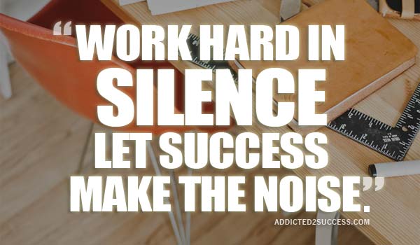 Success in Inspirational Silence Picture Quote