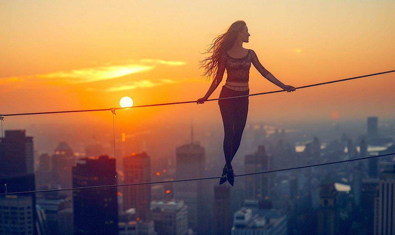 fearless tightrope walker