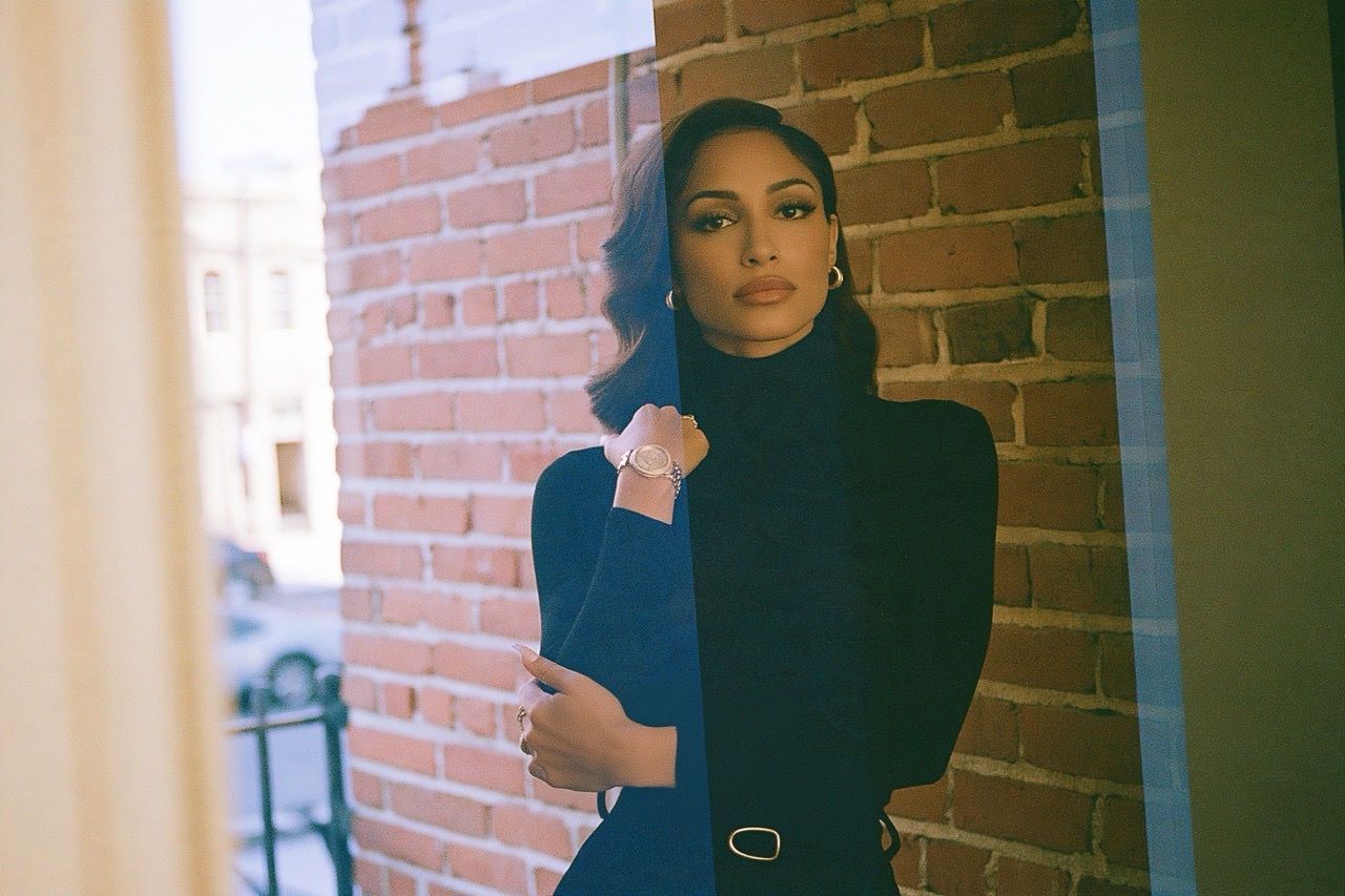 A successful beautiful woman living her best life
