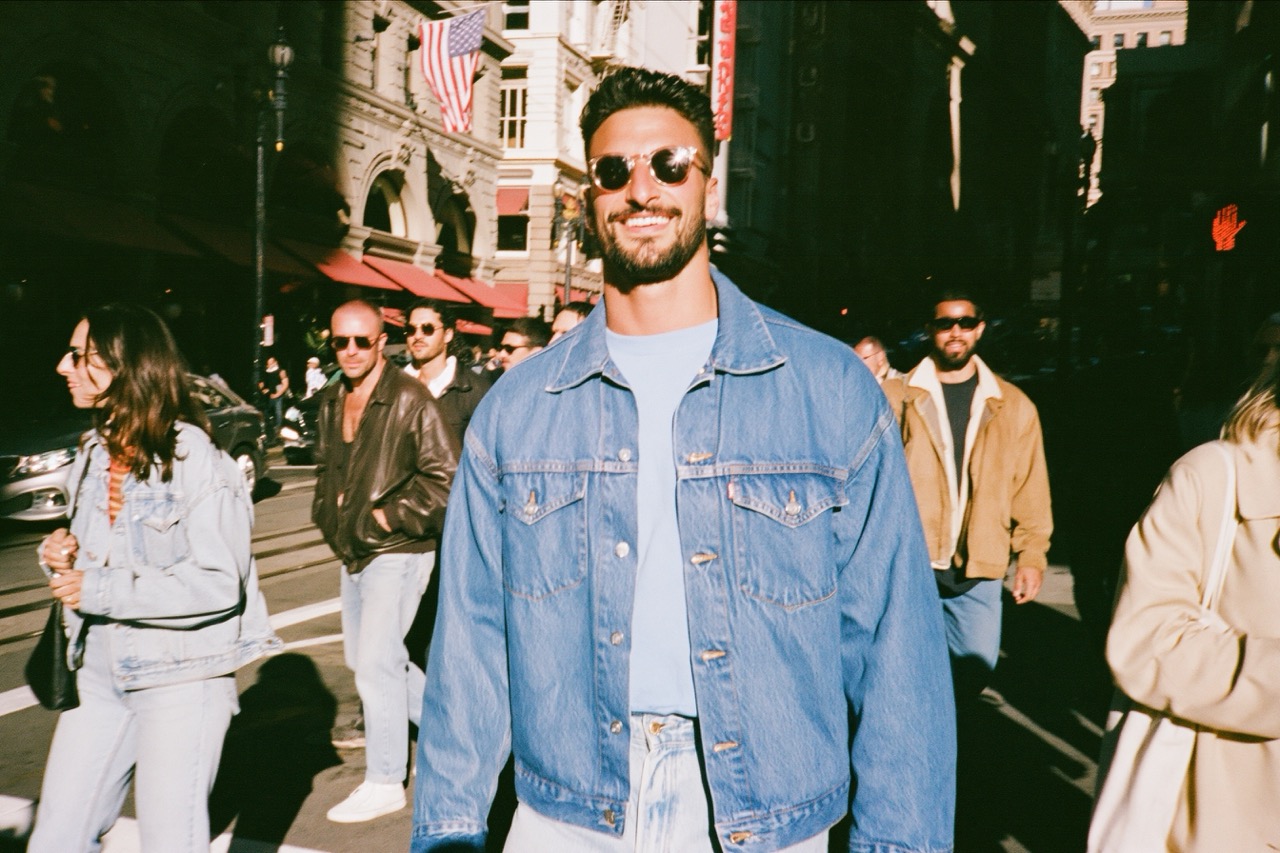 An entrepreneur walking in the streets of NYC living his best life Large