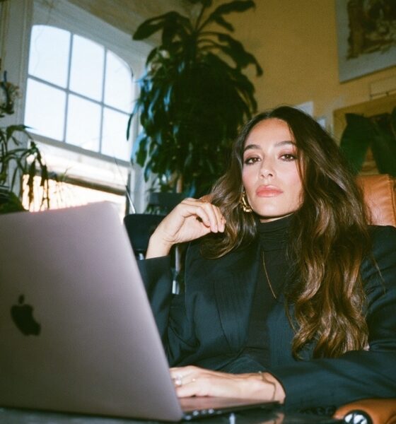 A female entrepreneur working from her home