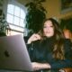 A female entrepreneur working from her home