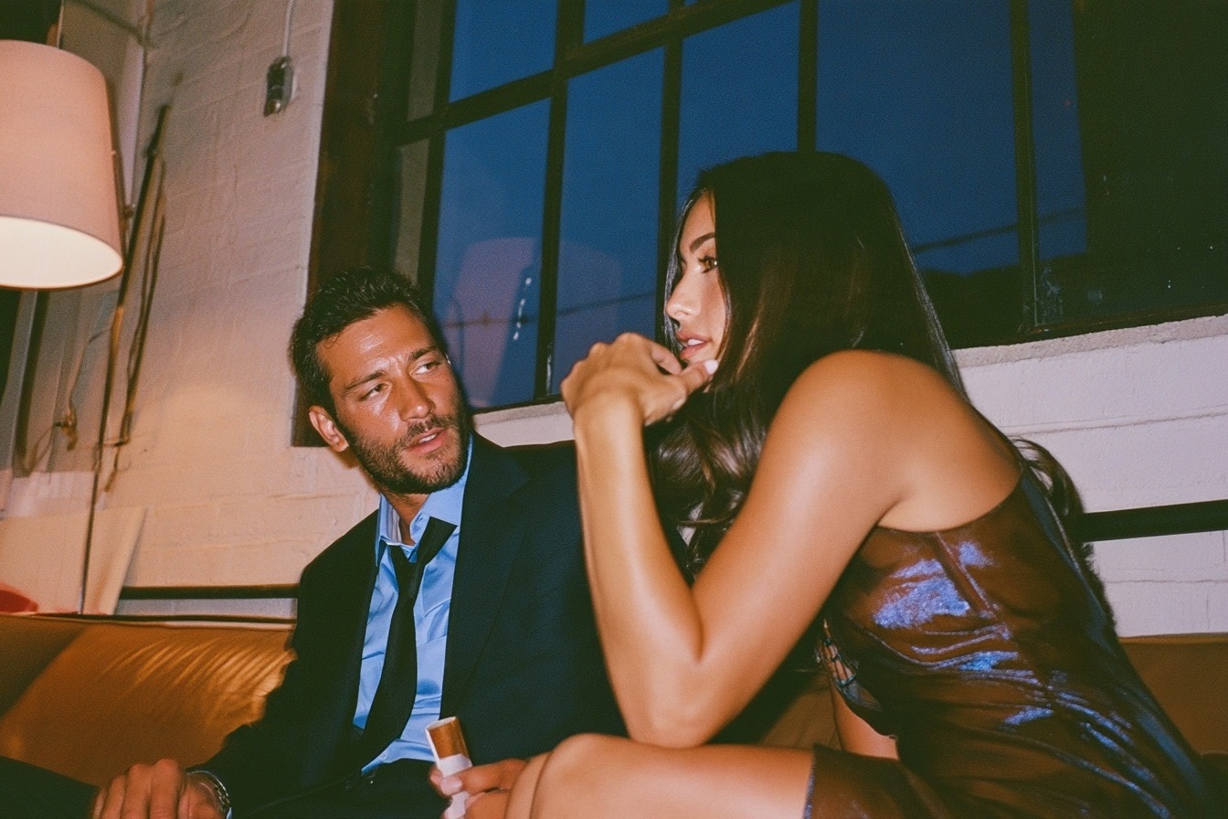 A man and woman talking and repairing their relationship
