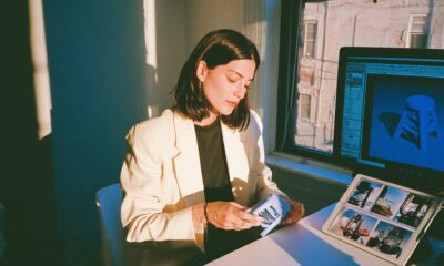 Woman working with 3d AI software to create digital sellable assets
