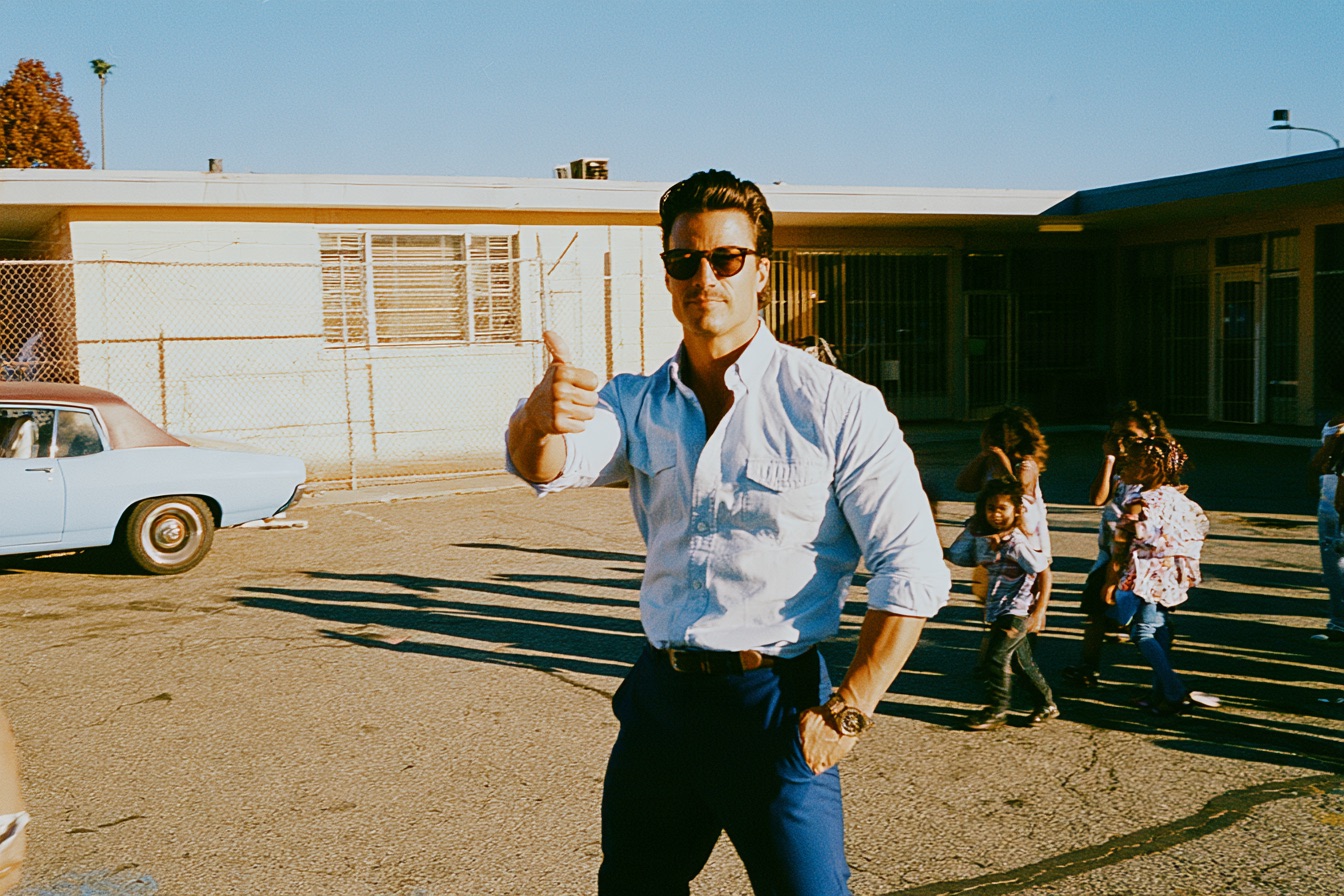 a successful man living a purpose driven life helping the kids